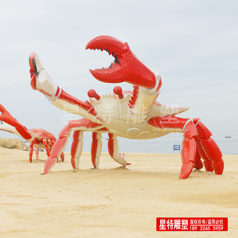 海景雕塑小品  螃蟹雕塑