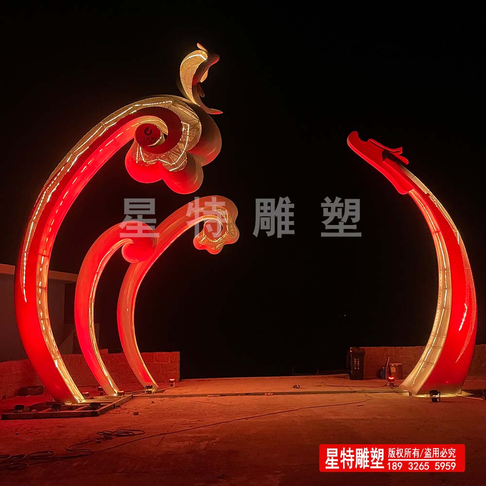 不锈钢镂空雕塑  灯光雕塑