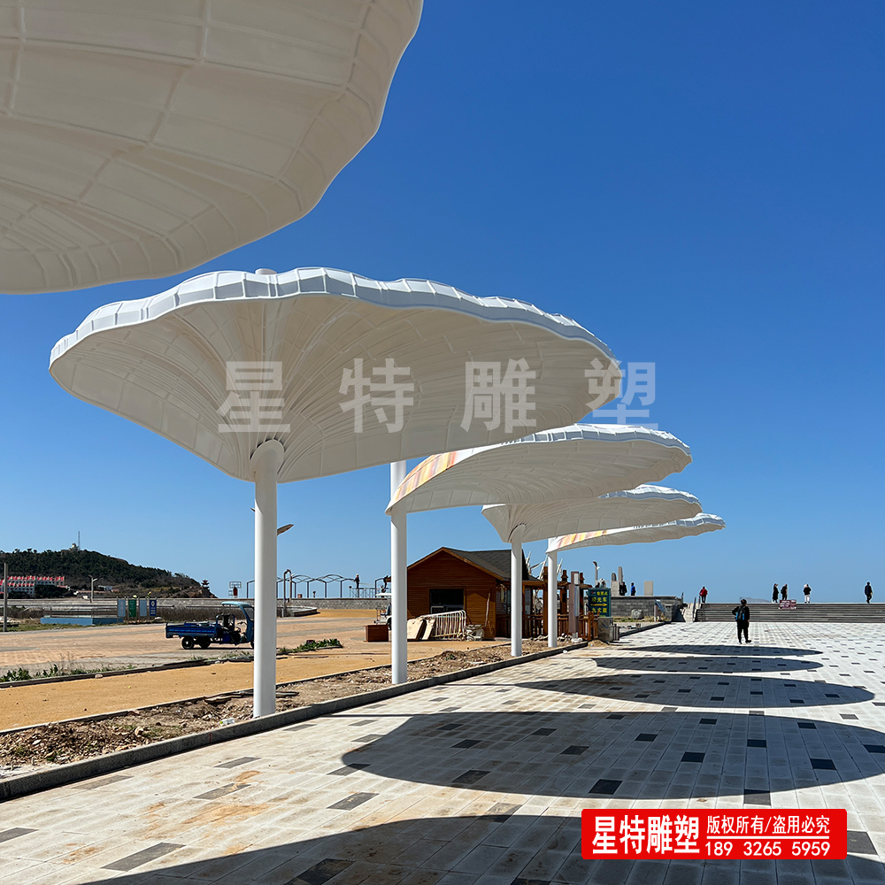 不锈钢凉亭   贝壳凉亭制作   景区凉亭加工制作